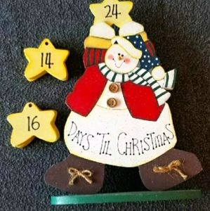 Wooden Snowman - Countdown to Christmas